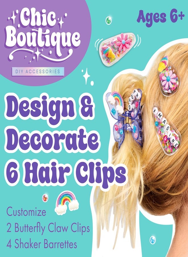 Creativity for Kids Chic Boutique Hair Clips: Create 6 DIY Hair Clips, Crafts and Birthday Gifts for Girls, Holiday Gift and Girls Toys (Ages 6+) - Image 2